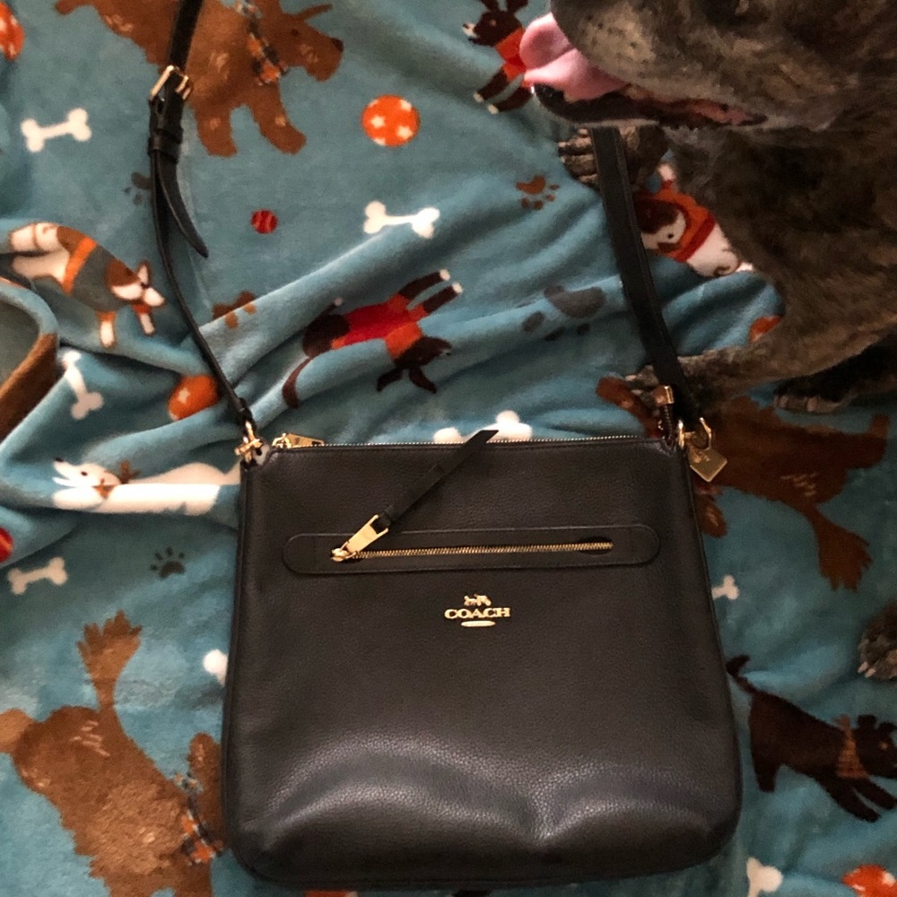 Coach leather crossbody bag.
